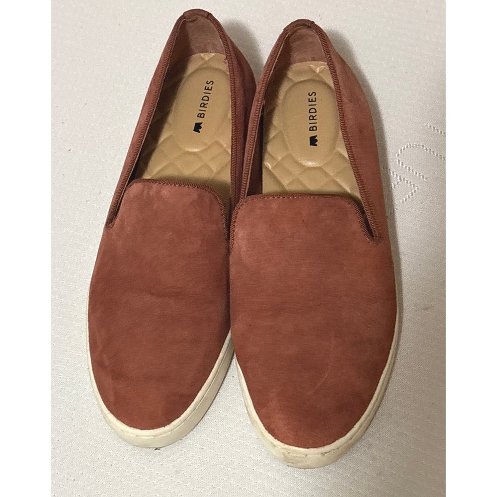 Birdies Swift Slip On Suede Sneakers Terracotta Rust Women Size 5